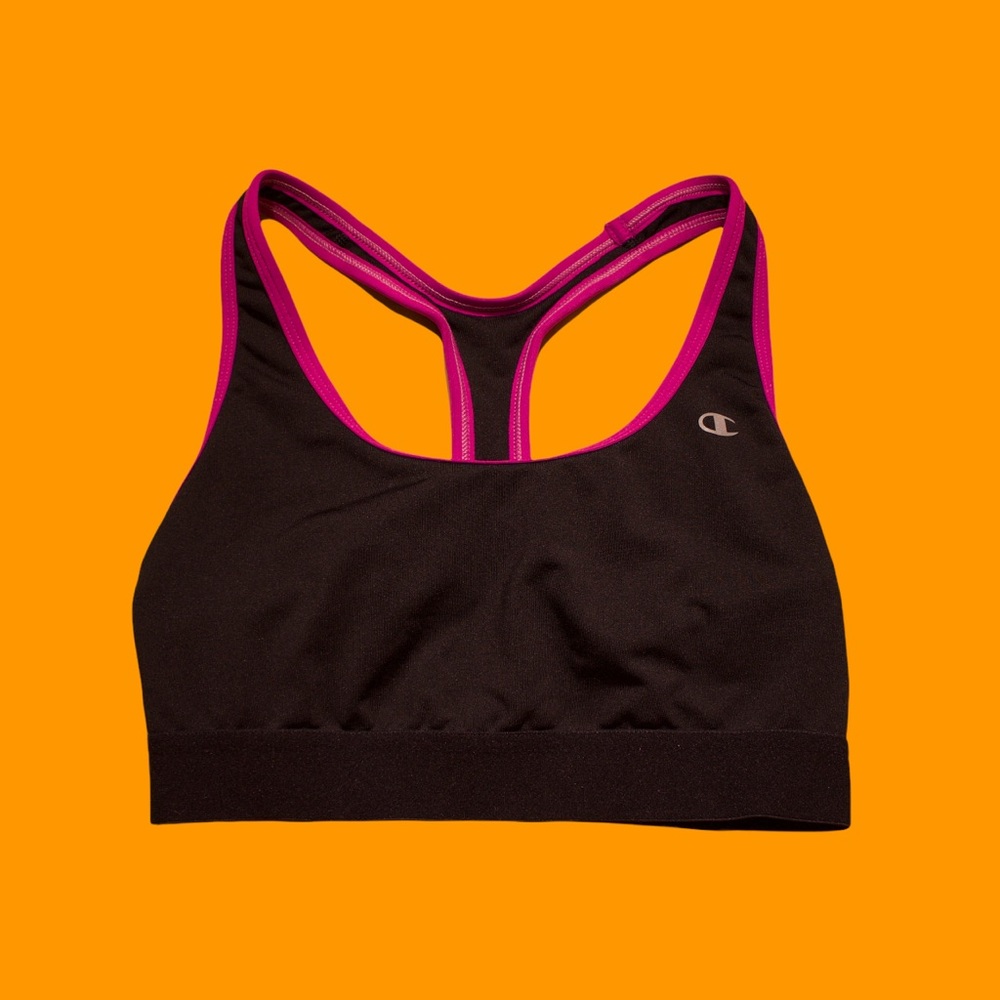 Black and purple Champion Sports Bra (Medium)